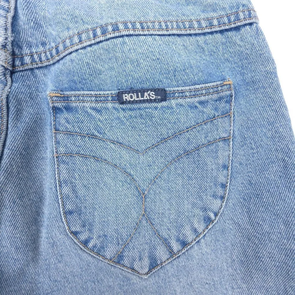 ROLLAS Free People Super Mirage Jean Shorts Boho 70s Vintage High Rise Bermuda